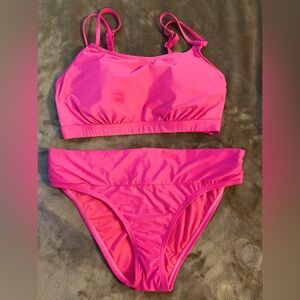 SUNSET Separates bikini set .. Vibrant Pink
